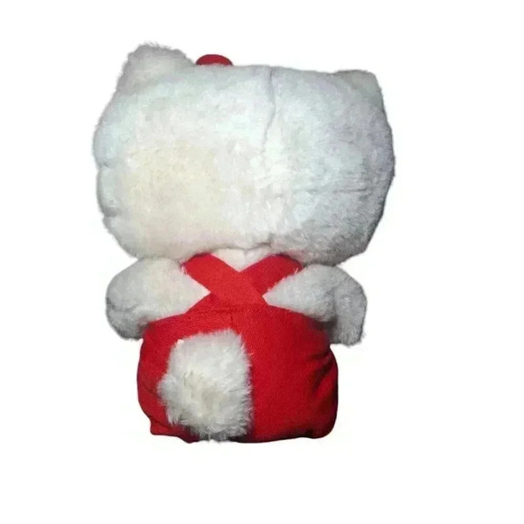 1976 Hello Kitty 12” plush toy red overalls Child Guidance Sanrio CBS - Picture 2 of 10